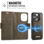 Solidenz 2-in-1 MagSafe Wallet Case voor iPhone 15 Pro – Bruin - 6