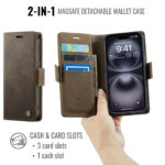 Solidenz 2-in-1 MagSafe Wallet Case voor iPhone 15 Pro – Bruin - 7