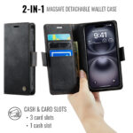 Solidenz 2-in-1 MagSafe Wallet Case voor iPhone 15 Pro – Zwart - 7