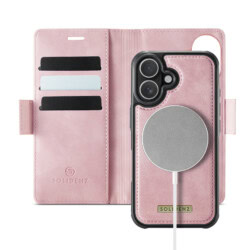 Solidenz 2-in-1 MagSafe Wallet Case voor iPhone 16 Plus - Roze