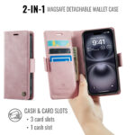 Solidenz 2-in-1 MagSafe Wallet Case voor iPhone 16 – Roze - 7