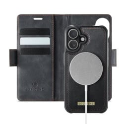 Solidenz 2-in-1 MagSafe Wallet Case voor iPhone 16 Plus - Zwart
