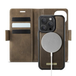 Solidenz 2-in-1 MagSafe Wallet Case voor iPhone 16 Pro Max - Bruin
