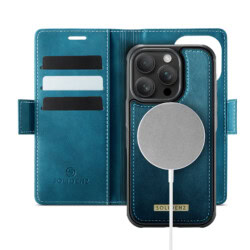 Solidenz 2-in-1 MagSafe Wallet Case voor iPhone 16 Pro Max - Blauw
