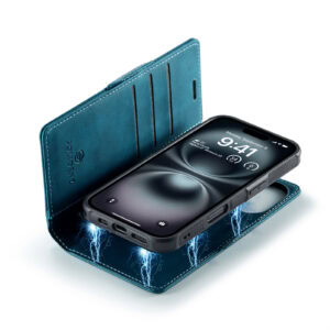 Solidenz 2-in-1 MagSafe Wallet Case voor iPhone 16 Pro – Blauw - 3