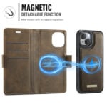 Solidenz 2-in-1 MagSafe Wallet Case voor iPhone 14 – Bruin - 6