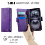 Solidenz 2-in-1 MagSafe Wallet Case voor iPhone 15 Plus – Paars - 7