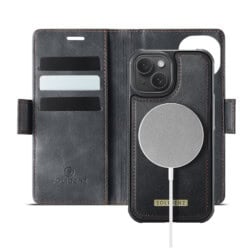 Solidenz 2-in-1 MagSafe Wallet Case voor iPhone 15 Plus - Zwart
