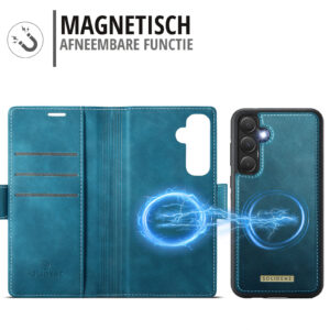 Solidenz 2-in-1 Magnetisch Wallet Case voor Samsung Galaxy A56 – Blauw - 6