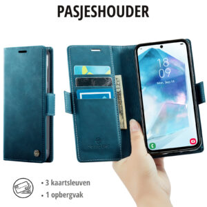 Solidenz 2-in-1 Magnetisch Wallet Case voor Samsung Galaxy A56 – Blauw - 7