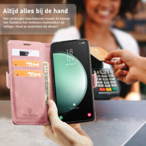 Solidenz Urban Book Samsung Galaxy A26 hoesje - Roze - 7