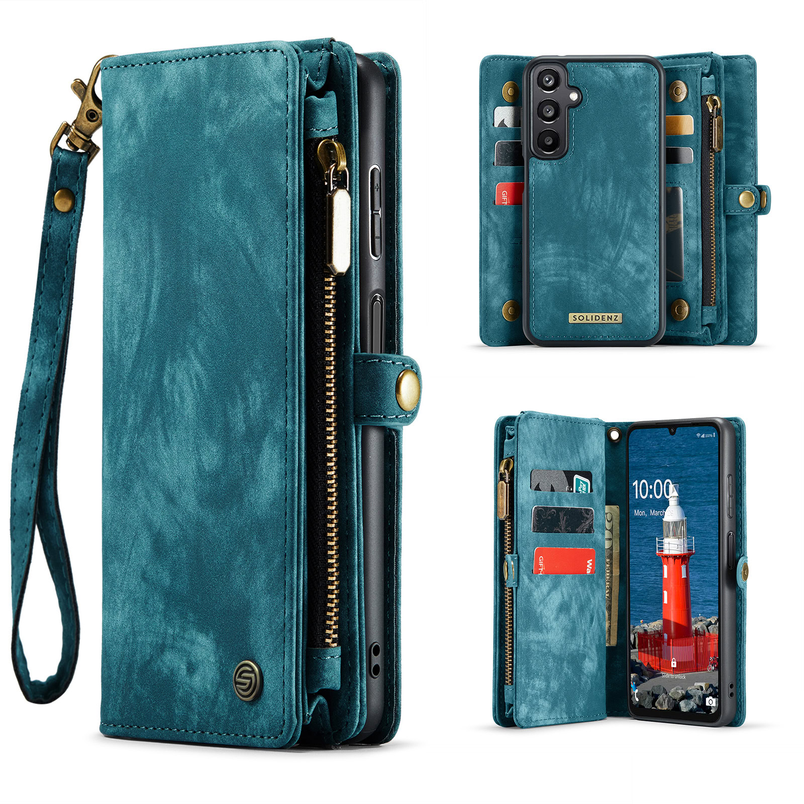 Solidenz Urban Wallet Samsung Galaxy A16 hoesje - Blauw Main Image