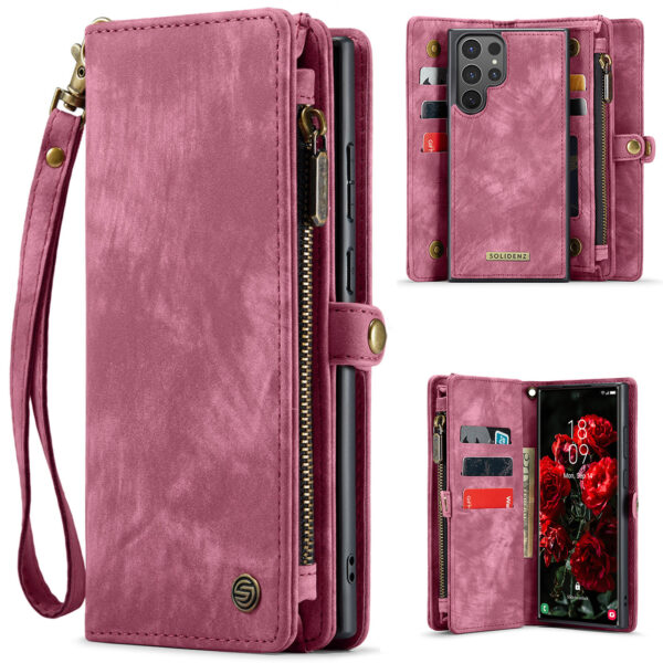 Solidenz Urban Wallet Samsung Galaxy S25 Ultra hoesje - Rood