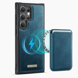 Solidenz MagSafe Wallet Backcover voor Samsung Galaxy S24 Ultra - Blauw