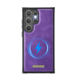 Solidenz MagSafe Wallet Backcover voor Samsung Galaxy S24 Ultra - Paars - 4