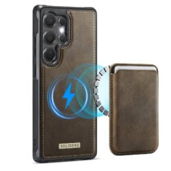 Solidenz MagSafe Wallet Backcover voor Samsung Galaxy S25 Ultra - Bruin