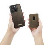 Solidenz MagSafe Wallet Backcover voor iPhone 15 Pro – Bruin - 9