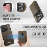 Solidenz MagSafe Wallet Backcover voor iPhone 15 Pro – Bruin - 4