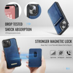 Solidenz MagSafe Wallet Backcover voor iPhone 14 – Blauw - 4