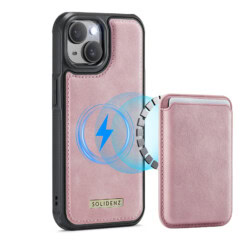 Solidenz MagSafe Wallet Backcover voor iPhone 15 Plus - Roze