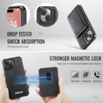 Solidenz MagSafe Wallet Backcover voor iPhone 15 – Zwart - 4