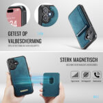 Solidenz MagSafe Wallet Backcover voor iPhone 16 – Blauw - 6