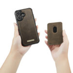 Solidenz MagSafe Wallet Backcover voor iPhone 16 – Bruin - 9