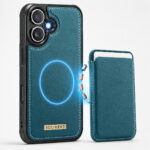 Solidenz MagSafe Wallet Backcover voor iPhone 16 - Blauw