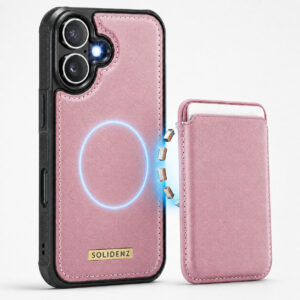 Solidenz MagSafe Wallet Backcover voor iPhone 16 - Roze