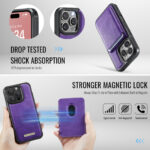 Solidenz MagSafe Wallet Backcover voor iPhone 16 Pro Max – Paars - 9