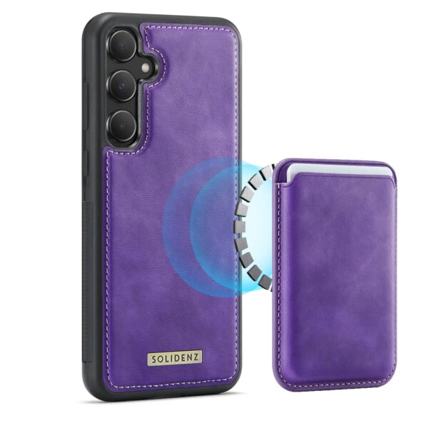 Solidenz Magnetisch Wallet Backcover voor Samsung Galaxy A35 - Paars