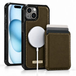 Solidenz MagSafe Wallet Backcover voor iPhone 14 - Bruin