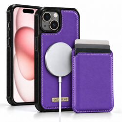 Solidenz MagSafe Wallet Backcover voor iPhone 14 - Paars