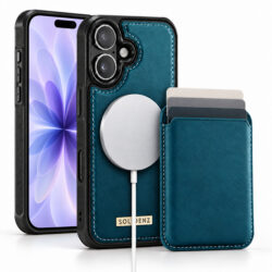 Solidenz MagSafe Wallet Backcover voor iPhone 16 - Blauw
