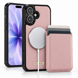 Solidenz MagSafe Wallet Backcover voor iPhone 17 - Roze