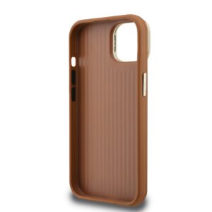 Guess 4G Logo met Camerastand functie iPhone 14 hoesje – Bruin - 5