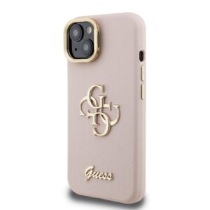 Guess 4G Logo met Camerastand functie iPhone 14 hoesje – Roze - 1