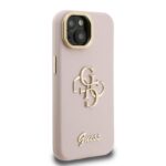 Guess 4G Logo met Camerastand functie iPhone 14 hoesje – Roze - 3