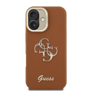 Guess 4G Logo met Camerastand functie iPhone 16 hoesje – Bruin - 2