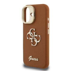 Guess 4G Logo met Camerastand functie iPhone 16 hoesje – Bruin - 4