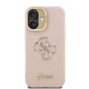 Guess 4G Logo met Camerastand functie iPhone 16 hoesje – Roze - 2