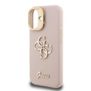 Guess 4G Logo met Camerastand functie iPhone 16 hoesje – Roze - 4