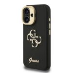 Guess 4G Logo met Camerastand functie iPhone 16 hoesje – Zwart - 1