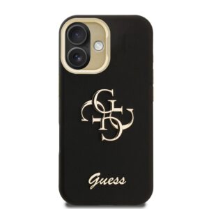 Guess 4G Logo met Camerastand functie iPhone 16 hoesje – Zwart - 2