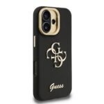 Guess 4G Logo met Camerastand functie iPhone 16 hoesje – Zwart - 3