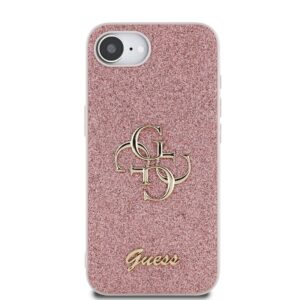Guess Glitter 4G Metal Logo iPhone 16e hoesje – Roze - 2