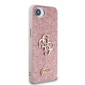 Guess Glitter 4G Metal Logo iPhone 16e hoesje – Roze - 3