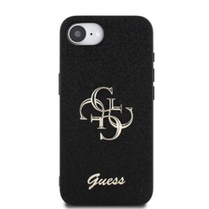 Guess Glitter 4G Metal Logo iPhone 16e hoesje – Zwart - 2