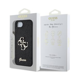 Guess Glitter 4G Metal Logo iPhone 16e hoesje – Zwart - 6