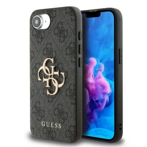 Guess Metal Logo iPhone 16e hoesje – Grijs Main Image